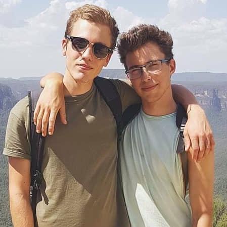 Erwan Ferrieux and Hugo Palmer went to school together in England. Picture: Instagram