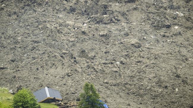 The Birch glacier collapsed, burying parts of the village of Blatten under tonnes of rubble. Picture: AP