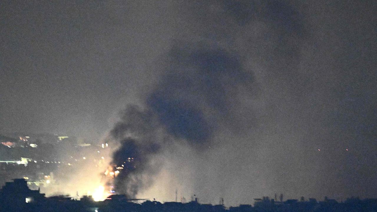 Smoke rises from the site of an Israeli air strike on Beirut's southern suburbs on September 28, 2024. Picture: AFP.