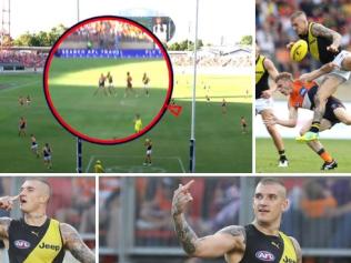 Dustin Martin has been offered a two-match ban for his high elbow on Giant Adam Kennedy.