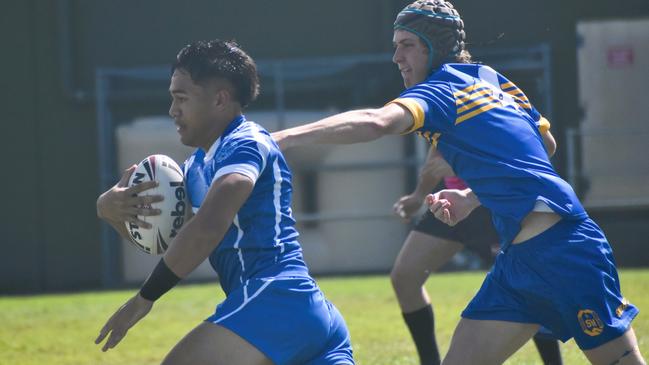 Northern versus South West, 16-18 years boys, at the Queensland School Sport rugby league state championships at Marley Brown Oval, Gladstone, on May 17, 2025.