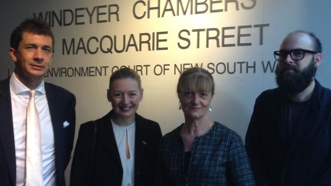 Woollahra Councillors Anthony Marano, Luise Elsing, Toni Zeltzer (mayor) and Matthew Robertson after losing the legal challenge today.