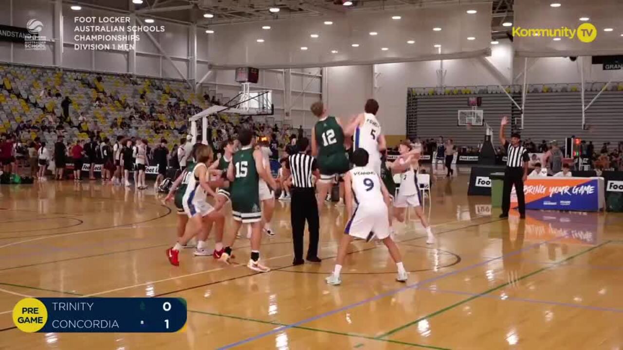 Replay: Trinity Grammar v Concordia (U20 Men Div 1) - 2024 Basketball Australia Schools Championships Day 2