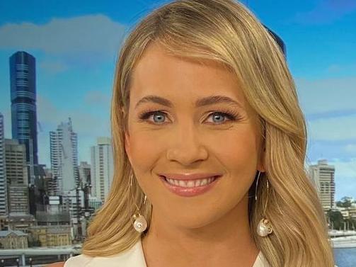 Channel 7 presenter Kendall Gilding’s dress sparks colour debate. Picture: Instagram/KendalGilding