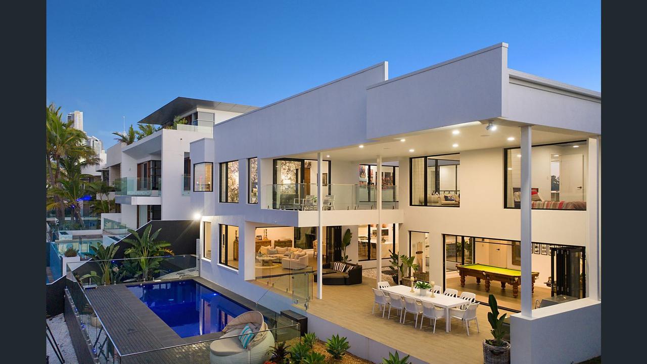 The Surfers Paradise mansion which has been put up for sale by Nicole Bricknell.