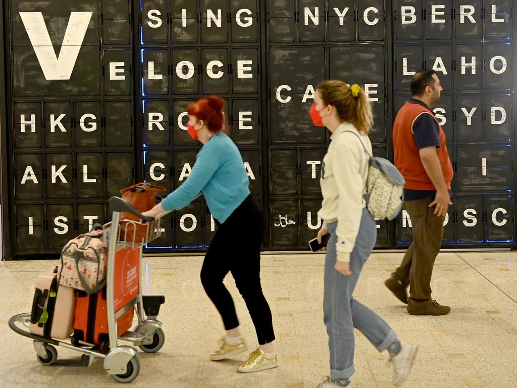 Travellers have experienced major delays at security check-in queues at domestic airport terminals during Australia’s school holiday periods this year. Picture: NCA NewsWire / Jeremy Piper