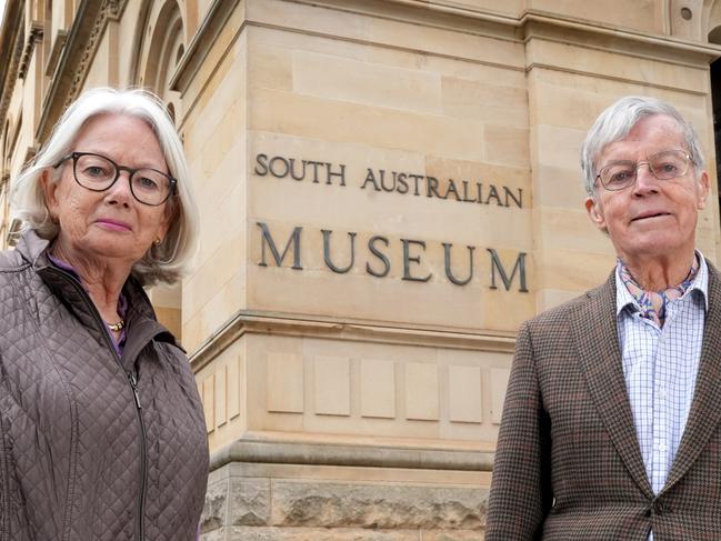 Antony and Mary Lou Simpson. are threatening to withdraw a $1m donation to the museum they say has been mishandled. Unhappy with changes proposed to museum reducing its scientific research. 23 August 2024. Picture: Dean Martin