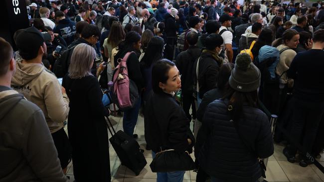 Expect to see big crowds at the airport this Christmas. Picture: Justin Lloyd.