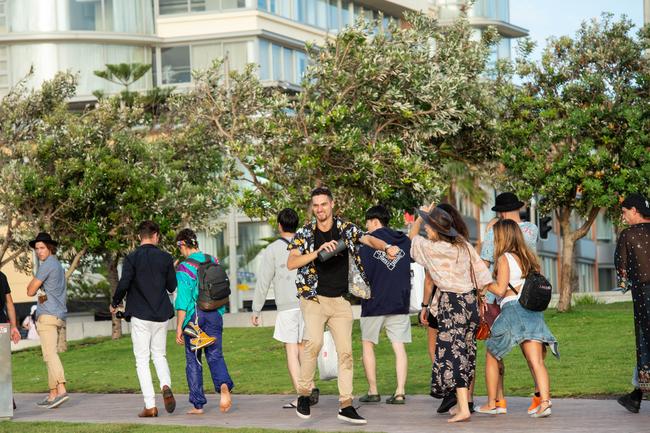 The party continues at Bondi Beach on the first morning of 2019 Picture: Monique Harmer