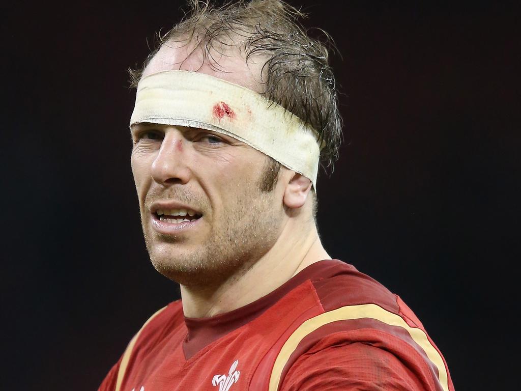 Alun Wyn Jones of Wales looks on during the RBS Six Nations match between Wales and France at the Principality Stadium in 2016. Picture: Getty