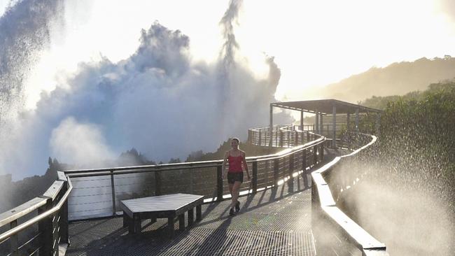 The blowholes on Christmas Island. Picture: Chris Bray