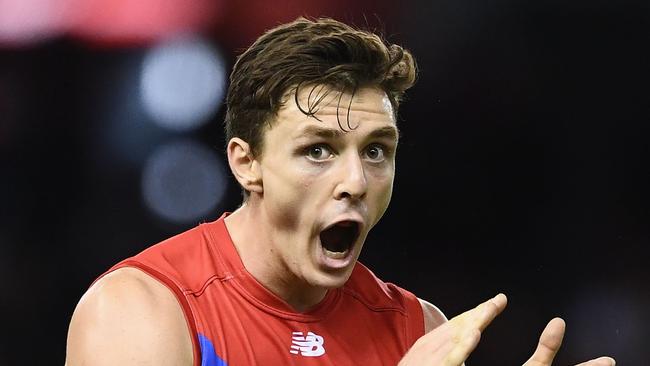 Melbourne defender Jake Lever will come up against the Crows for the first time in Alice Springs on Sunday. Picture: Quinn Rooney (Getty).