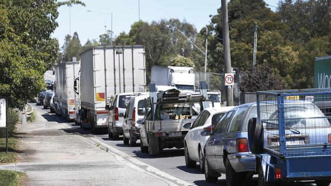 Bulleen Rd traffic. Picture: David Caird