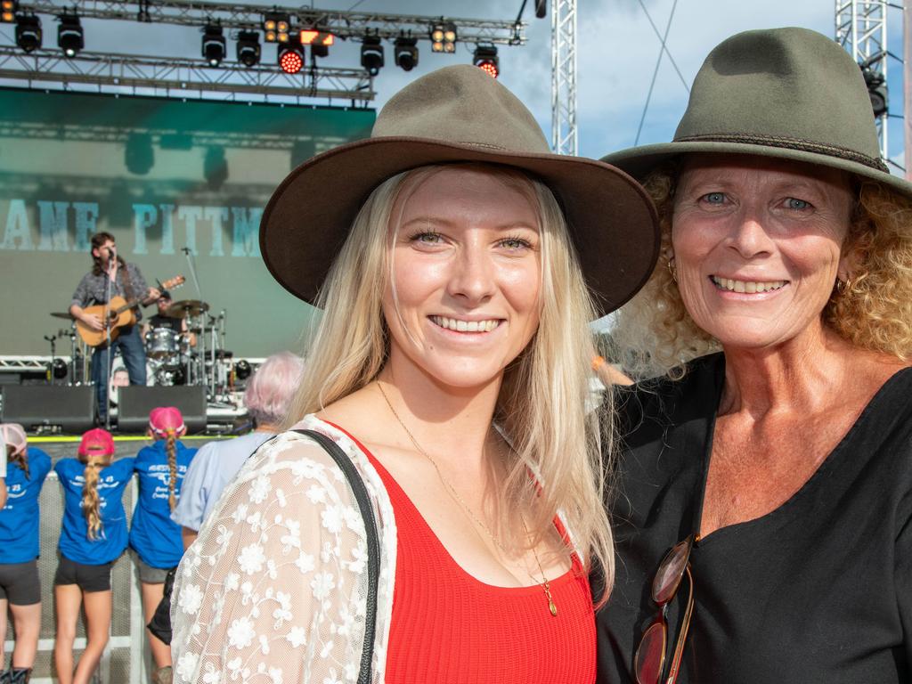 Kayley Lane (left) and Tracey Lane at Meatstock - Music, Barbecue and Camping Festival at Toowoomba Showgrounds.Friday March 8, 2024 Picture: Bev Lacey