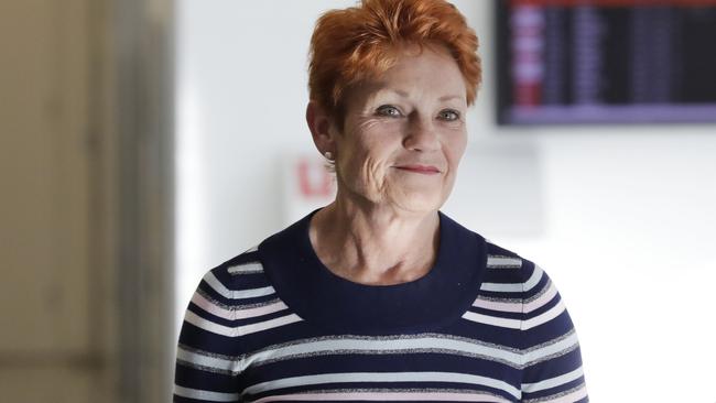 Pauline Hanson has leapt to Peter Dutton’s defence. Picture: Sean Davey.