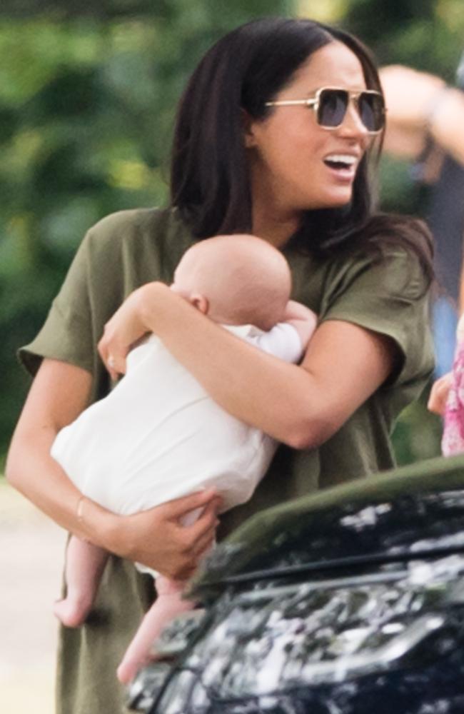 Meghan looked happy and relaxed with her son Archie in his first appearance since his christening. Picture: Samir Hussein/WireImage