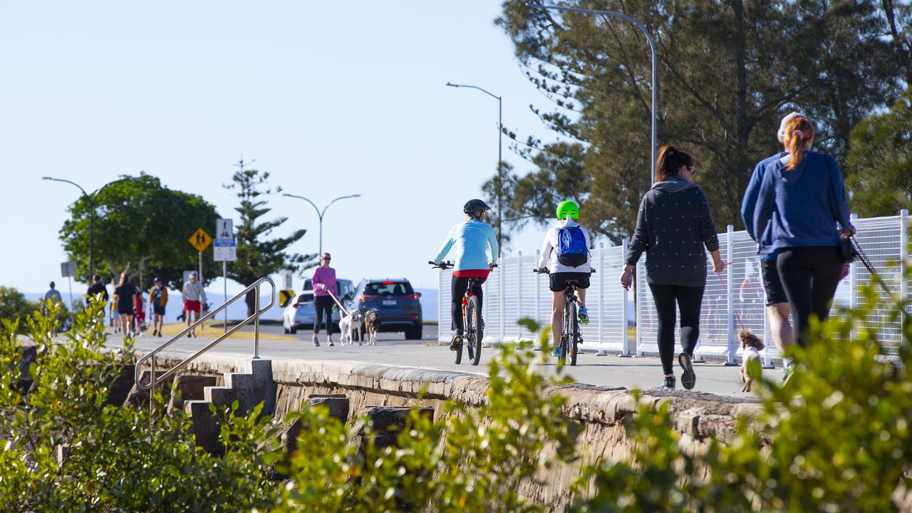 COVID-19 restrictions eased in Qld. Manly foreshore. 2.05.2020. Picture: Renae Droop