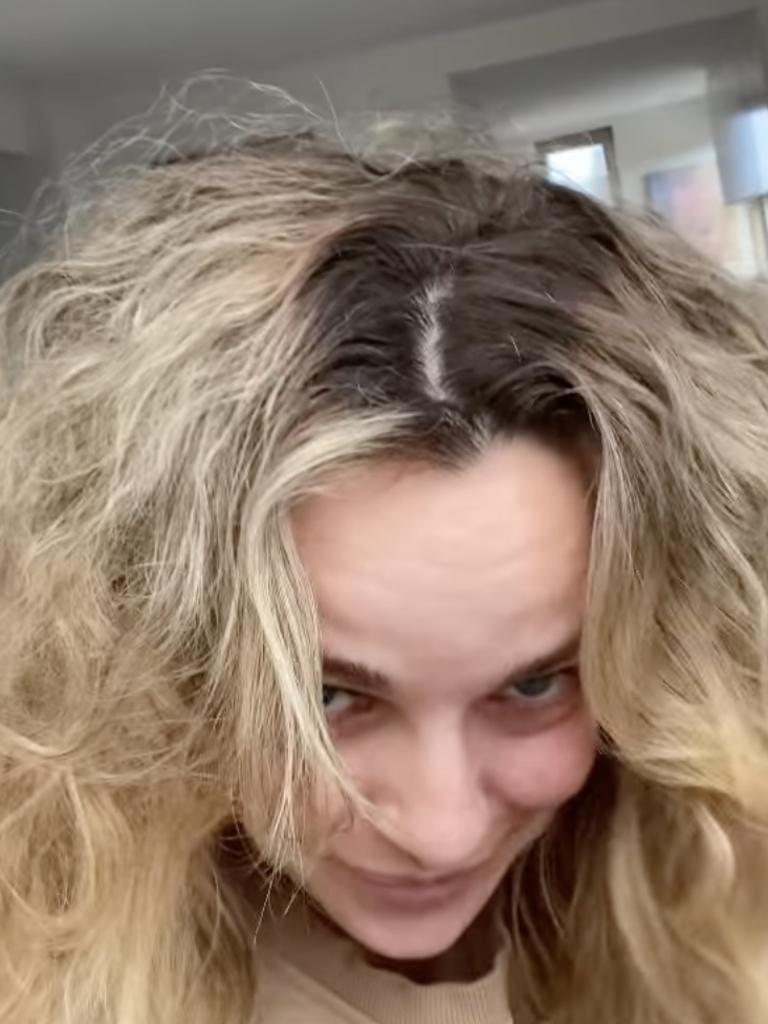 Abbie had previously poked fun at her roots in a video last month. Picture: Instagram.