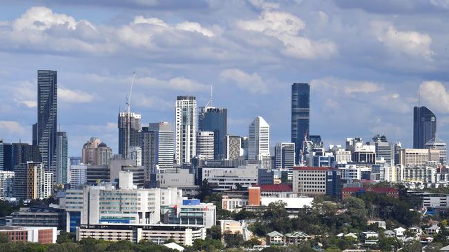 Brisbane city skyline in April 2021. Picture: NCA NewsWire / John Gass