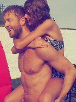 Loved up ... Taylor Swift and boyfriend Calvin Harris. Picture: Instagram