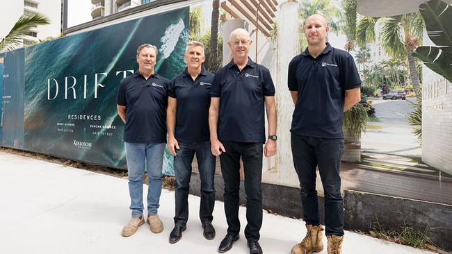 New Drift project team: Alan Irwin (Project Manager), Dean Gallagher (GDI Group Director), Ian Pert (Supervisor) and Leighton Cripps (Site Manager).