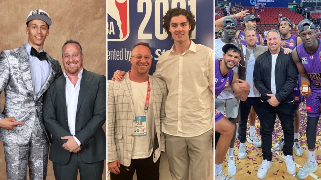 Basketball agent Daniel Moldovan with some of his high-profile clients.