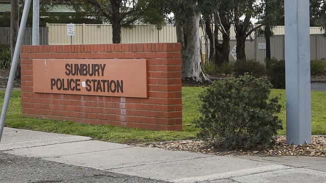 The 62-year-old was stabbed outside Sunbury police station. Picture: David Caird