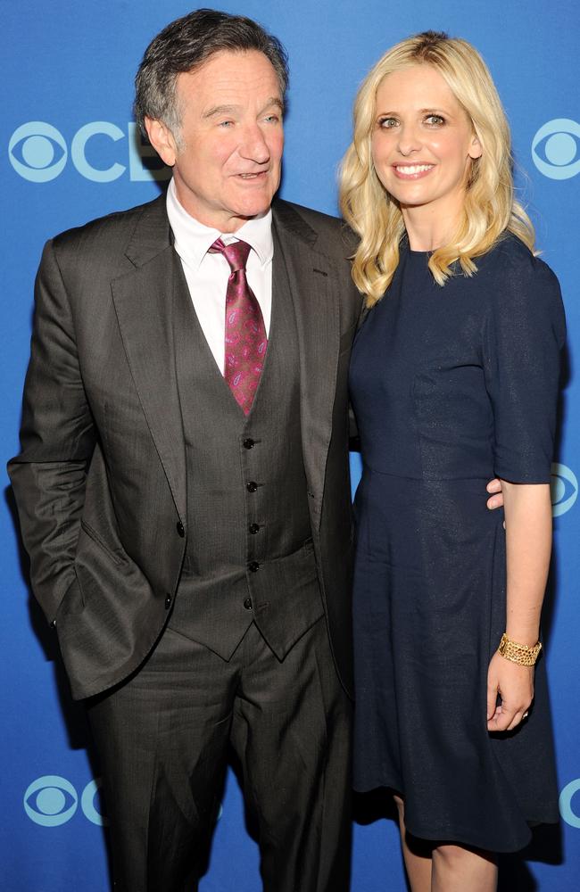 Cast members of The Crazy Ones, Robin Williams and Sarah Michelle Gellar, attend CBS 2013 Upfront Presentation in May 2013. Picture: Ben Gabbe/Getty Images