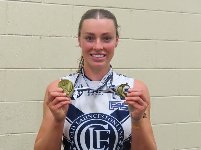 Old Launcestonians' Jennifer Guy was named best on field in Saturday's NTFA premier division women's grand final win. Picture: Jon Tuxworth