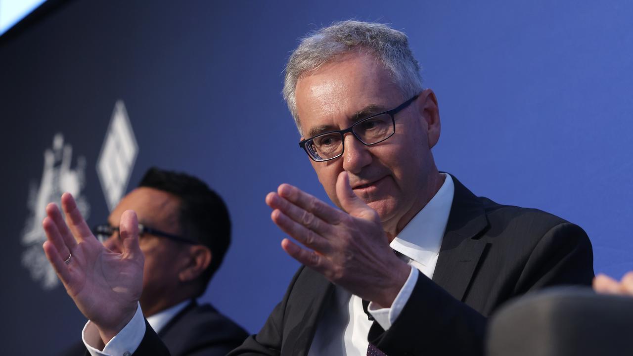John Lonsdale, Chair of APRA speaks during a panel discussion at the ASIC annual conference. Picture: John Feder/The Australian.