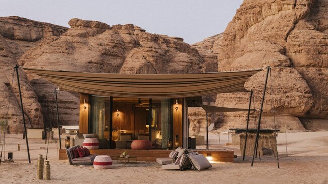 A luxurious tent at Habitas AlUla.