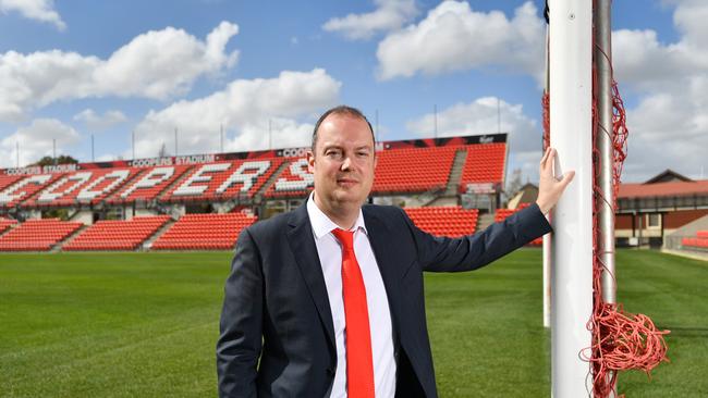 Adelaide United executive chairman Piet van der Pol at Coopers Stadiium in Hindmarsh, September 2018. Picture: AAP / David Mariuz