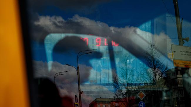 Russia’s stock index has fallen sharply. Picture: AFP