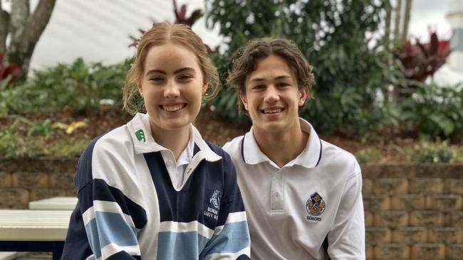 Year twelve All Saints Anglican School students Lucy Bourne and Sam Schimke were some of the thousands of Gold Coast students that received their OP results.