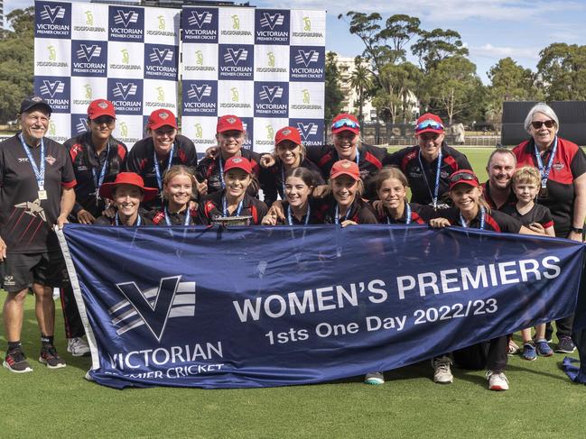 Women's Premier Cricket grand final: Essendon Maribyrnong Park v Melbourne.  Essendon Maribyrnong Park is the winning team.  Picture: Valeriu Campan