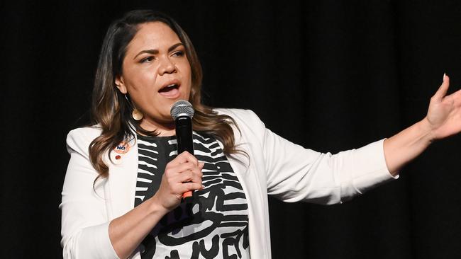 Senator Jacinta Nampijinpa Price is seen at a No campaign event in Brisbane. Picture: NCA Newswire/John Gass