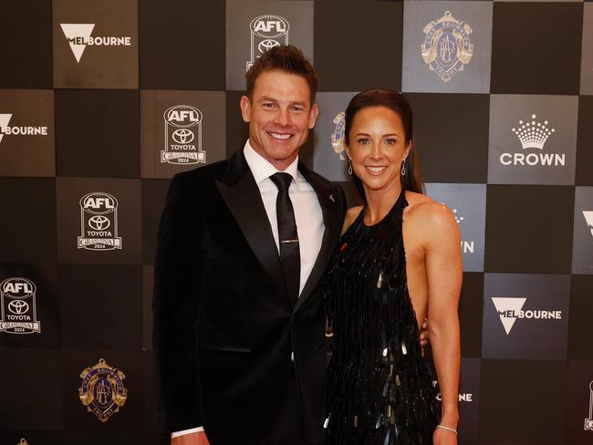 MELBOURNE, AUSTRALIA. NewsWire Photos. September 23 , 2024 The 2024 AFL Brownlow medal at the Palladium room in Crown Casino, Melbourne.   Red Carpet arrivals.  Ben Cousins and his sister Melanie.    Picture: NewsWire/ Michael Klein