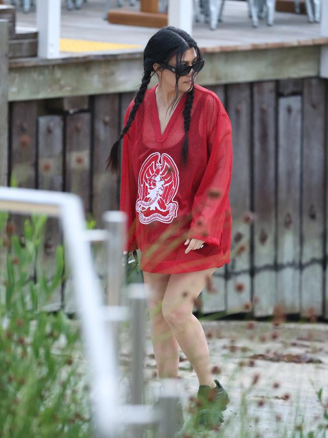The 44 year-old reality star dressed comfortably for the excursion.