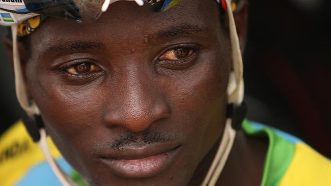 Scene from the documentary Rising From Ashes, about the Rwandan cycling team. Curious films.