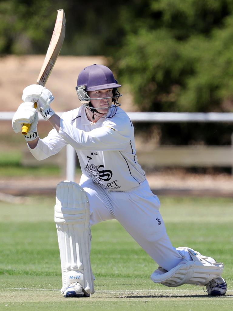 Waurn Ponds Deakin captain Nicholas Phillips kept his side in the game with a hardfought 150-ball 56. Picture: Mark Wilson