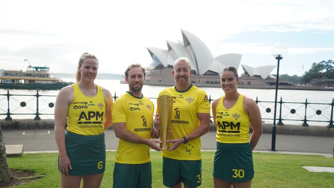 Players launch the FIH Pro League matches in Sydney. Picture: Hockey Australia