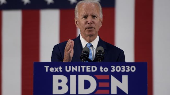 Inoffensive, bland Joe Biden promises voters a respite from all of the Trump crises. Picture: AFP