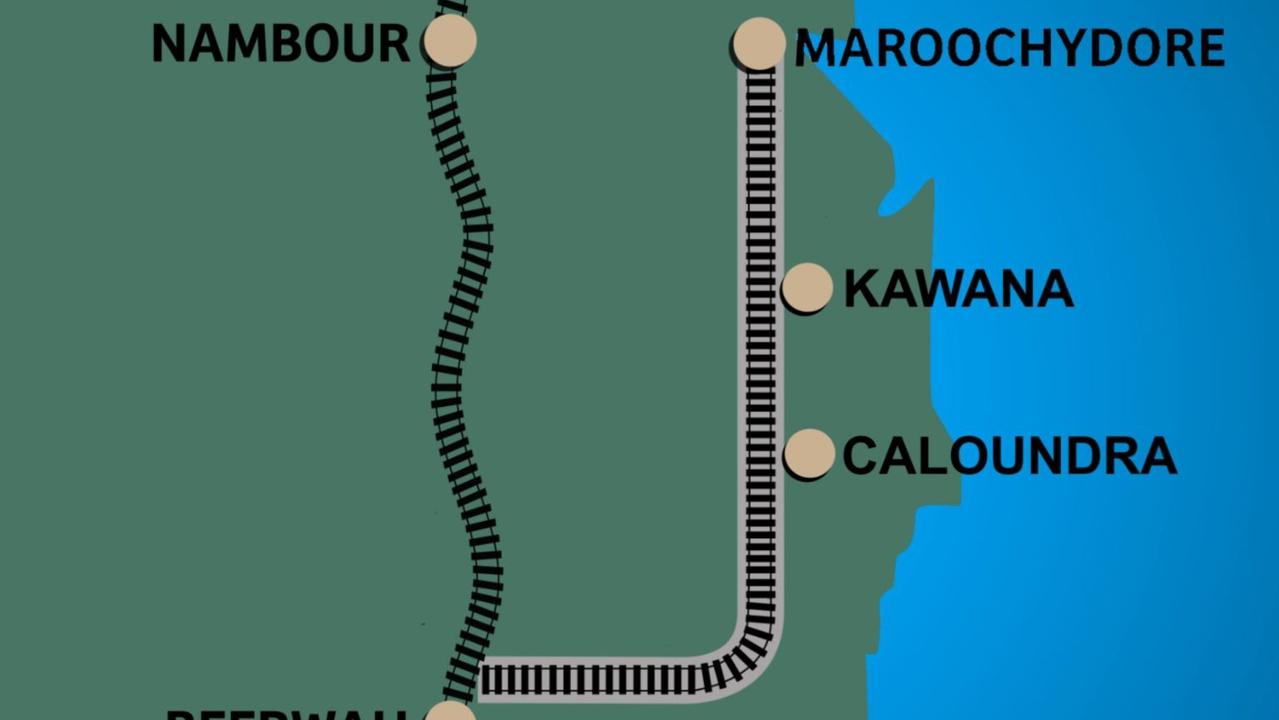 The Federal Government has committed $1.6 billion to the Beerwah to Maroochydore rail line.