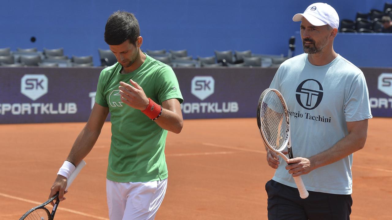 Djokovic’s coach and former Wimbledon champion Goran Ivanisevic has tested positive.