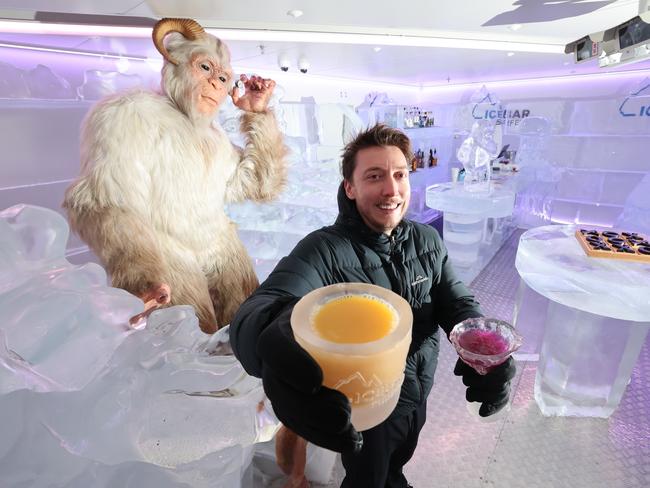 Ice Bar in Surfers Paradise turns one, and supervisor Corbin Bednarik is ready to celebrate. Picture Glenn Hampson