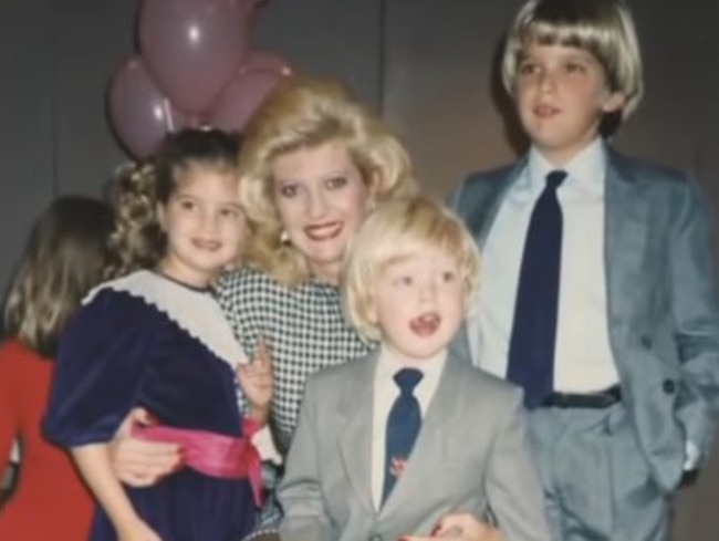 Ivana Trump with her children. Picture: ABC News America