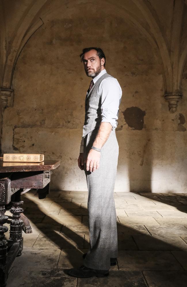 A young Dumbledore, as played by Jude Law in the <i>Fantastic Beasts</i> series. Picture: Warner Bros/Roadshow Pictures.