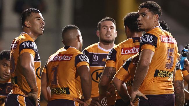 The Broncos are stuck in one of the worst slumps of the club’s 32-year history. Picture: Cameron Spencer/Getty Images