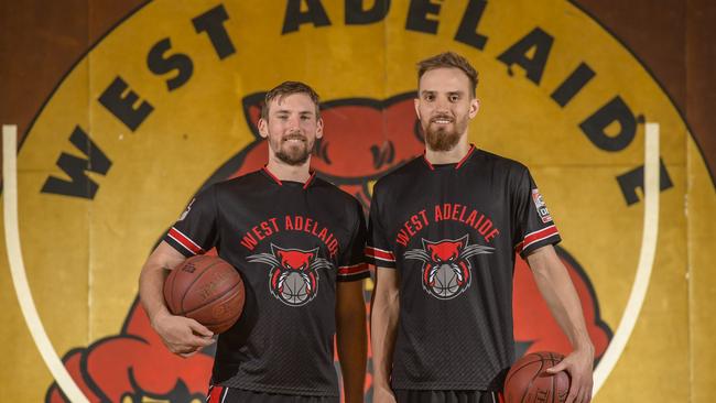 Adelaide 36ers stars Mitch McCarron (left) and Anthony Drmic. Picture: Roy VanDerVegt