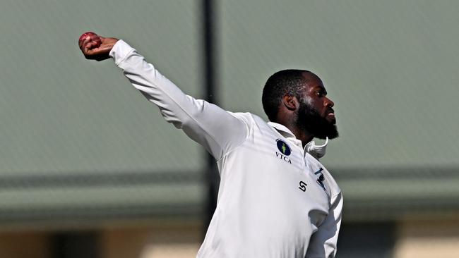 Sydenham-HillsideÃs Anthony Alleyne during the VTCA Sydenham-Hillside v PEGS cricket match in Hillside, Saturday, Feb. 11, 2023.Picture: Andy Brownbill